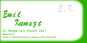 emil kunszt business card